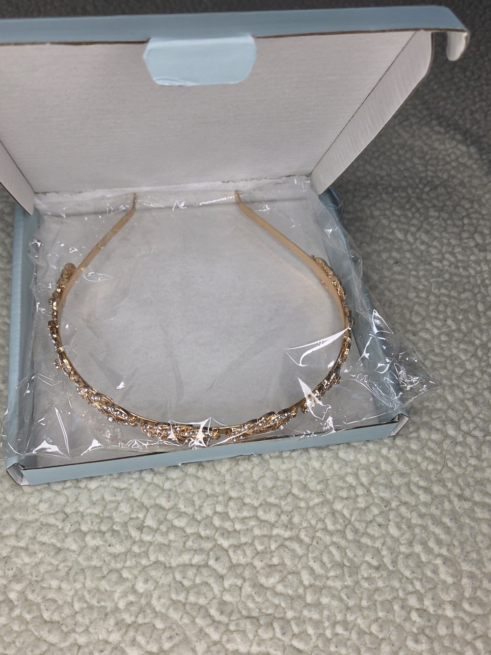 Oriamour Crystal Twisted Vine Headband in Rose Gold - Picture 5 of 6